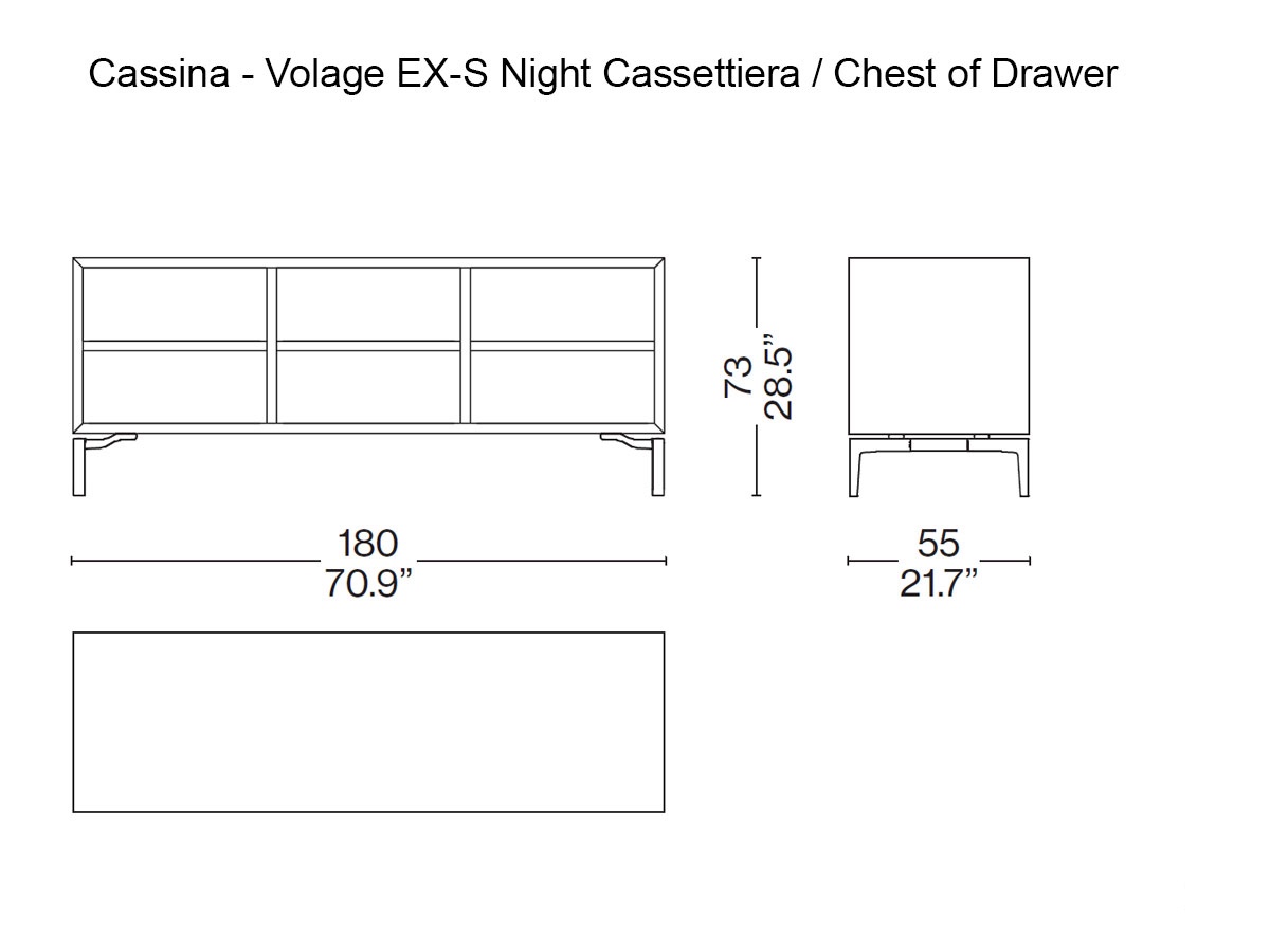 Cassina Volage Ex S Night Chest Of Drawers