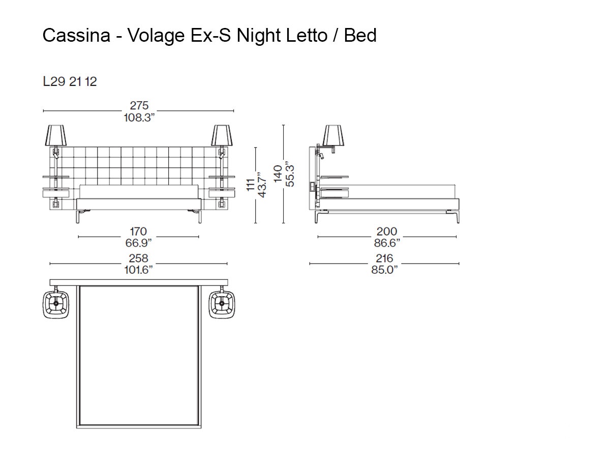 Cassina Volage Ex S Night Bed