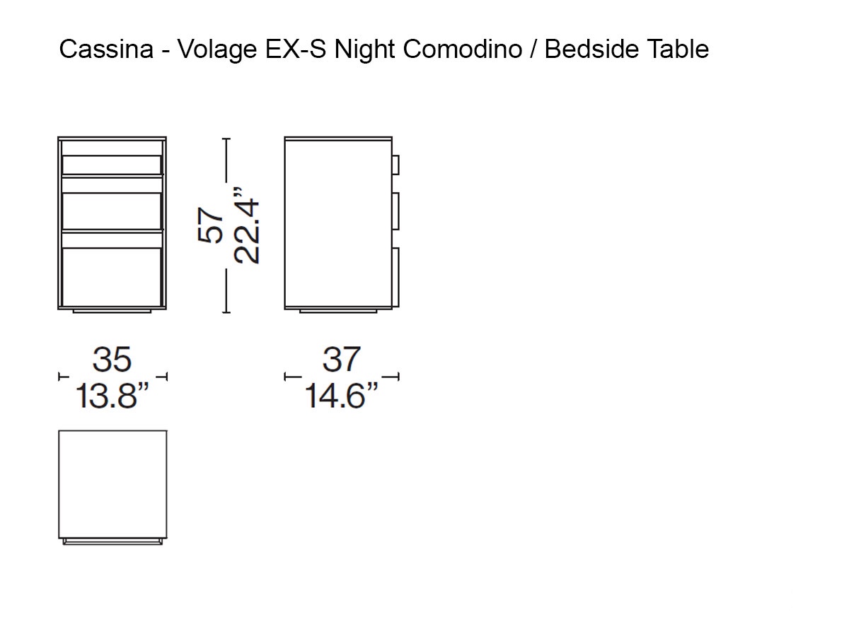 Cassina Volage Ex S Night Bedside Table