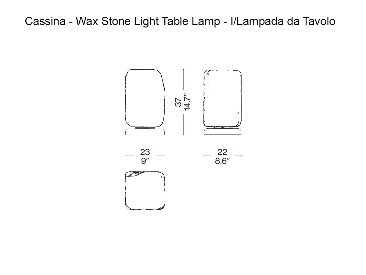 Cassina Wax Stone Light Table Lamp