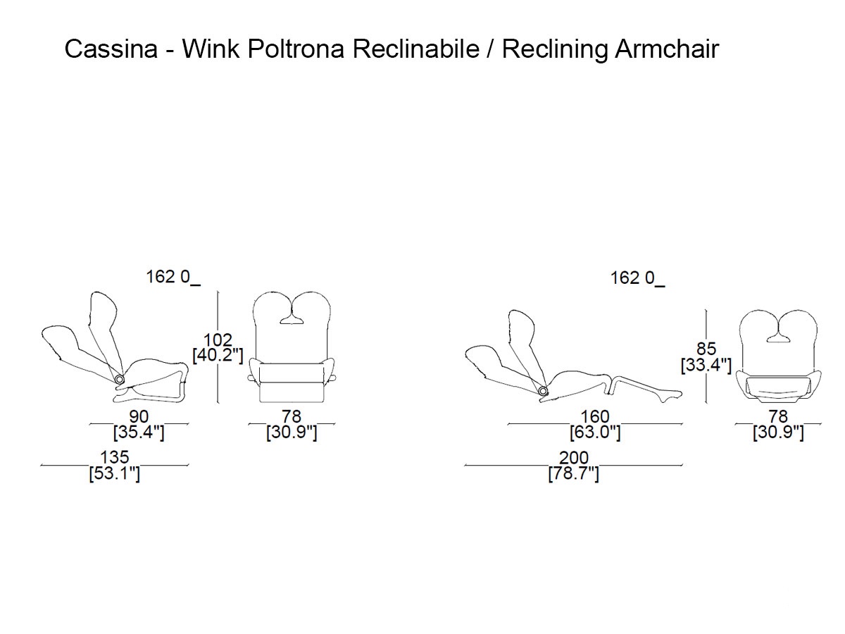 Cassina Wink Reclining Armchair Outdoor