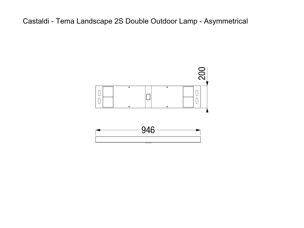Светильник Castaldi Tema Landscape 2S Double, уличный