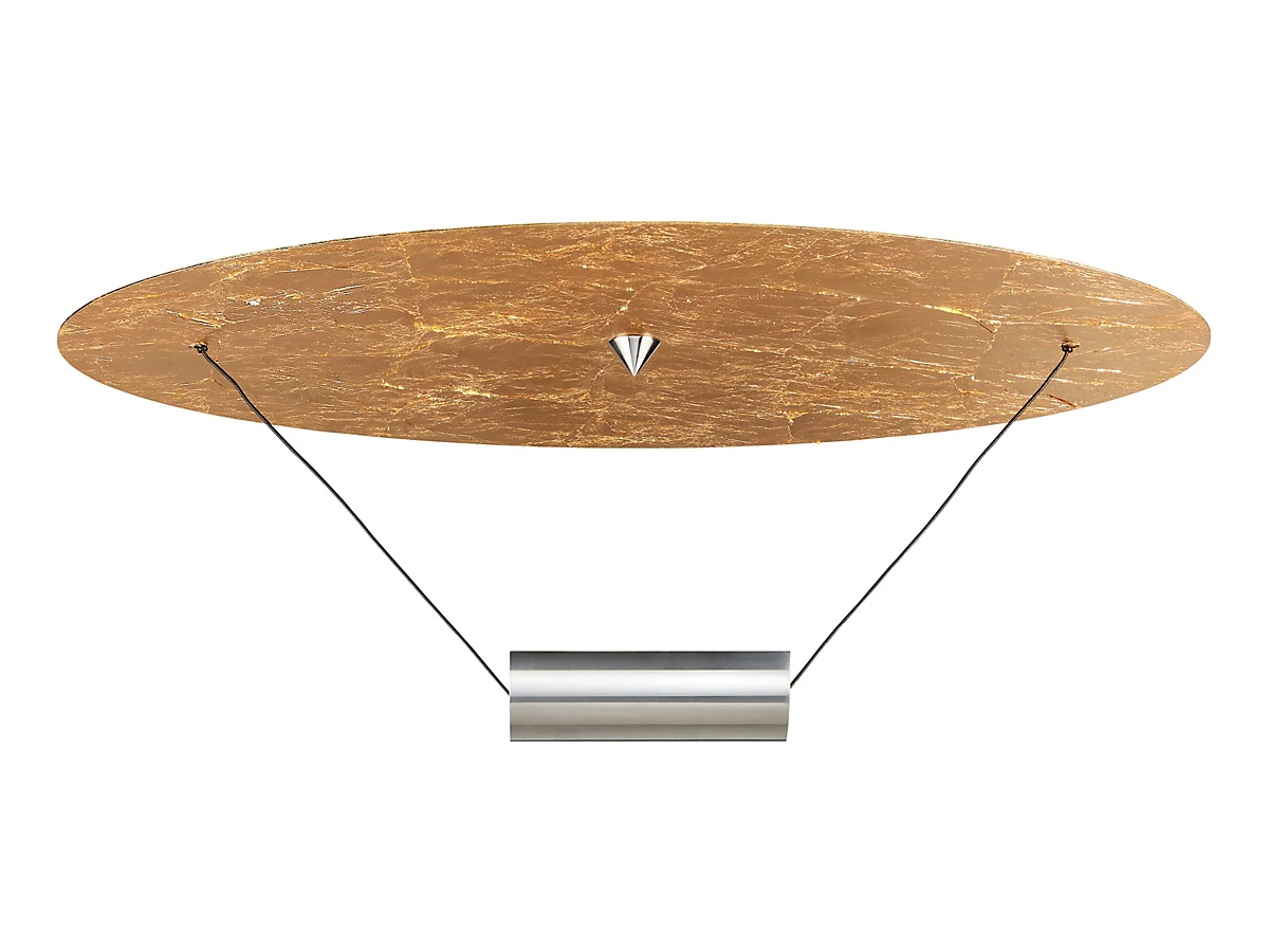 Catellani Smith Disco Ceiling Lamp Oval Shade Gold