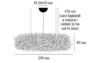 Catellani Smith Fil De Fer Nuvola Suspension Lamp