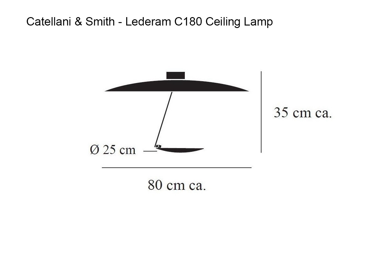 Catellani Smith Lederam C180 Ceiling Lamp