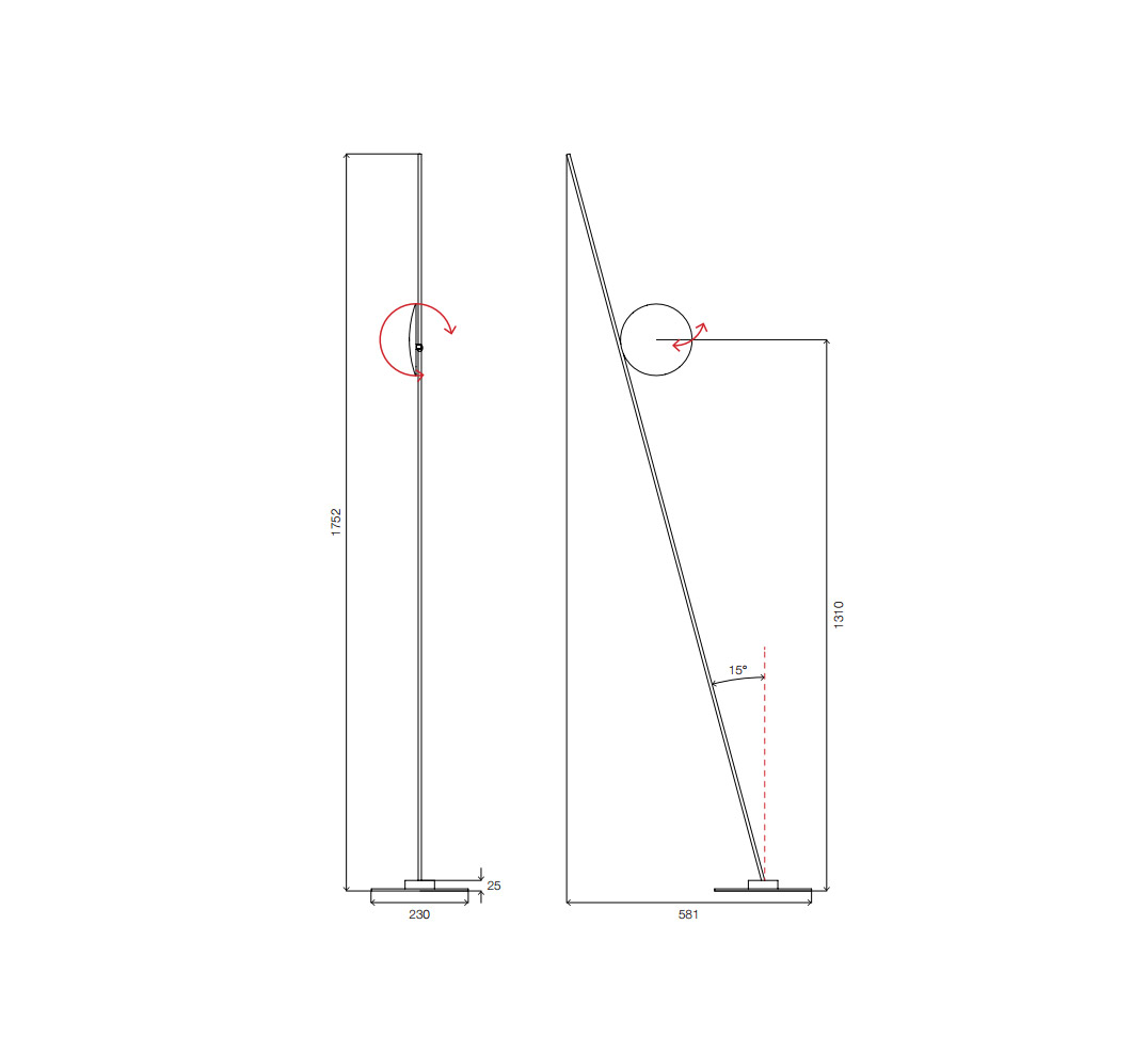 Catellani Smith Lederam F1 Floor Lamp