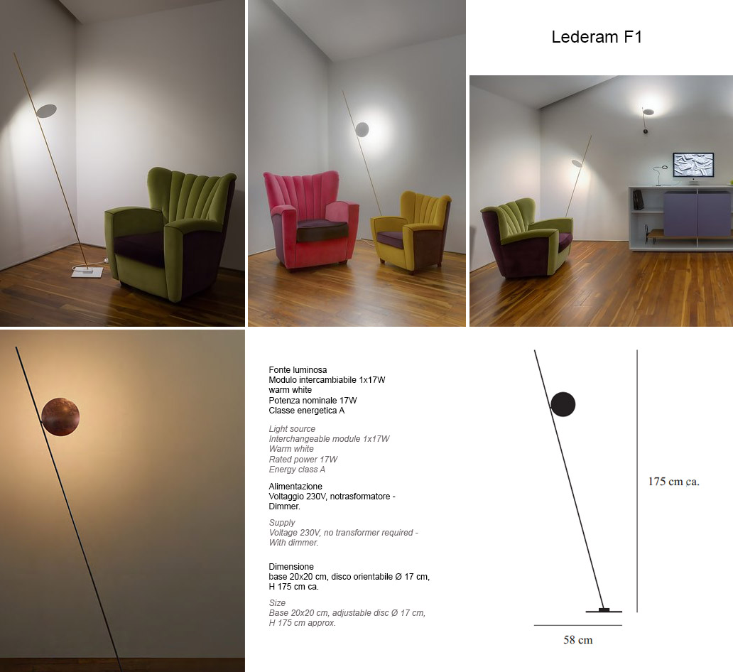Catellani Smith Lederam F1 Floor Lamp