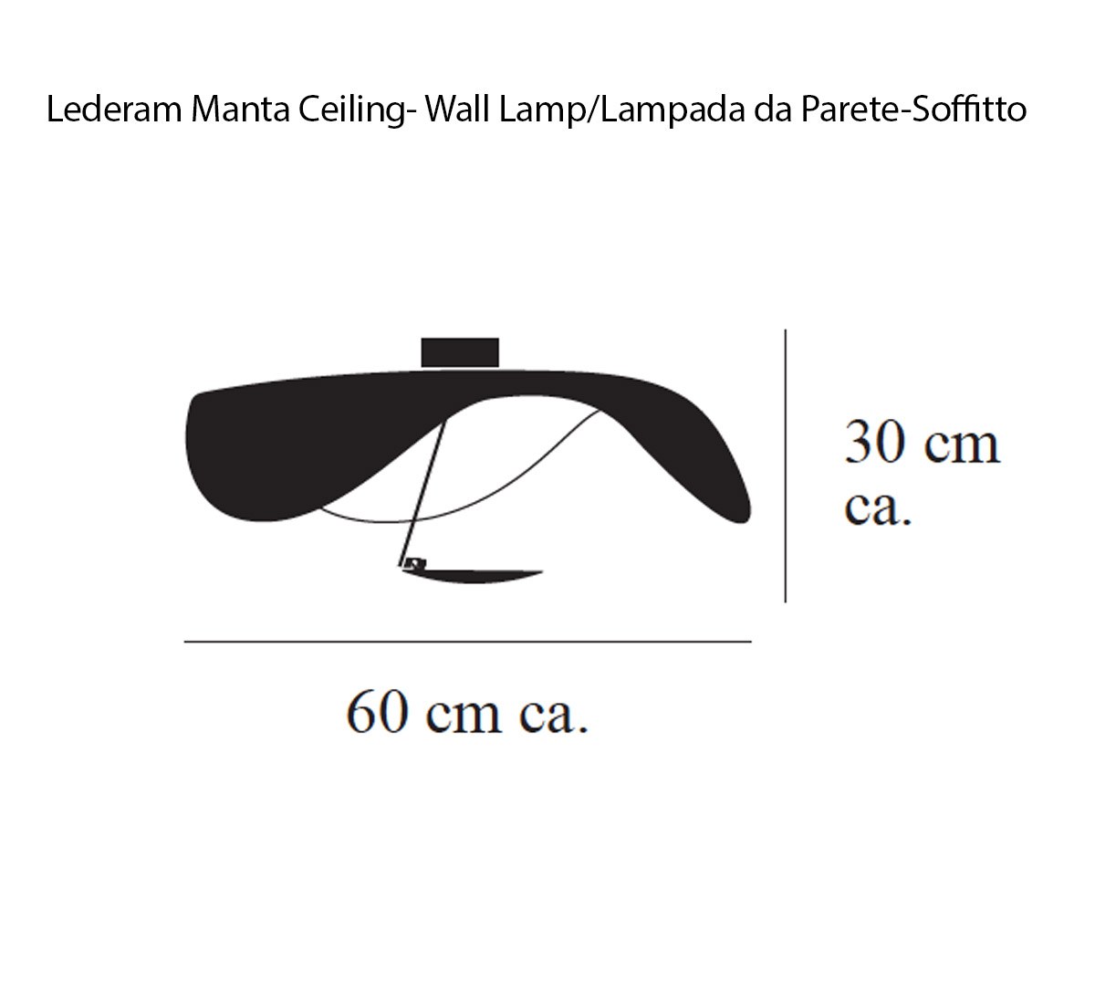 Catellani Smith Lederam Manta Cw S1 Wall Ceiling Lamp