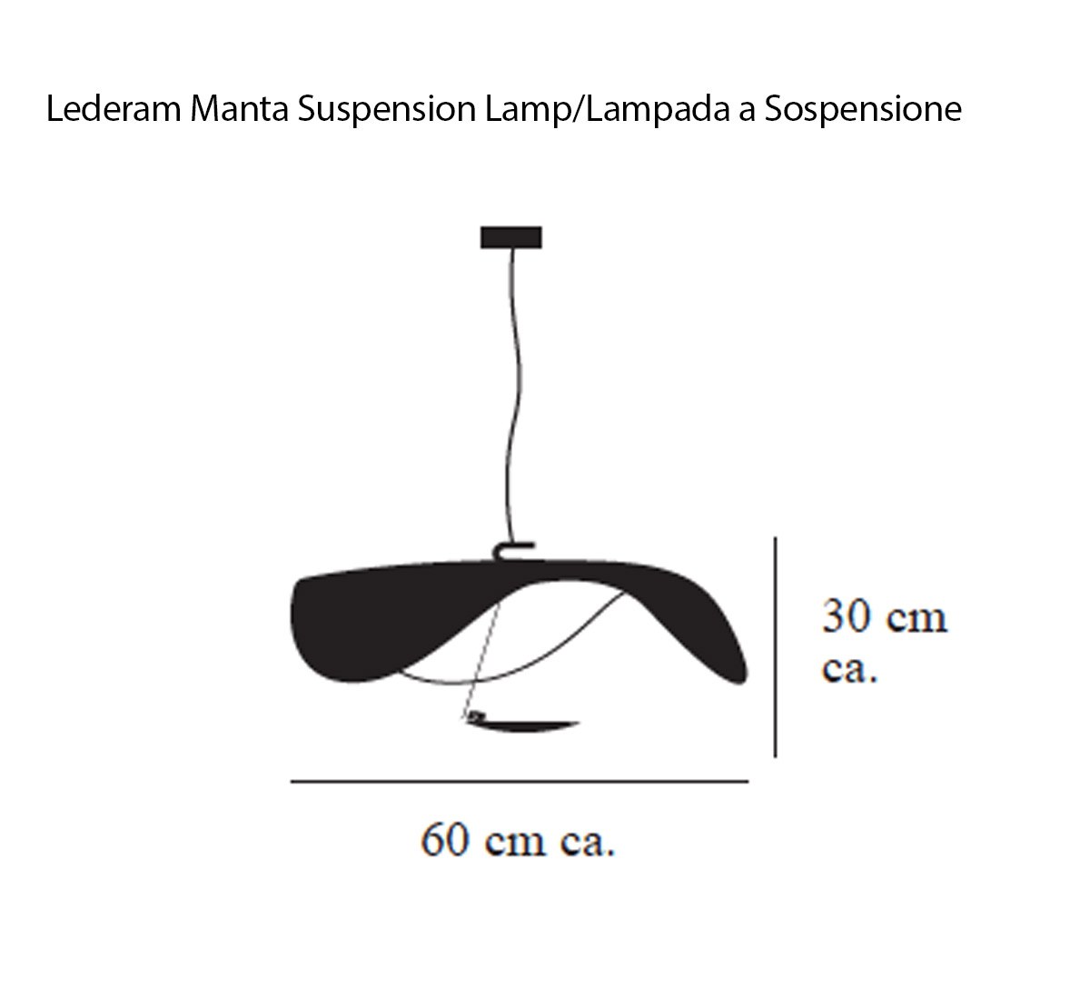Catellani Smith Lederam Manta S1 Suspension Lamp