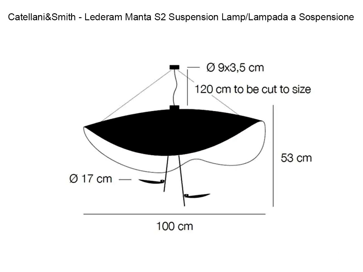 Catellani Smith Lederam Manta S2 Suspension Lamp