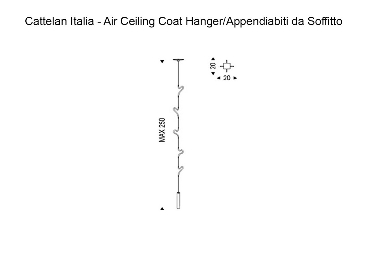 Cattelan Italia Air Ceiling Coat Rack 5 Elements