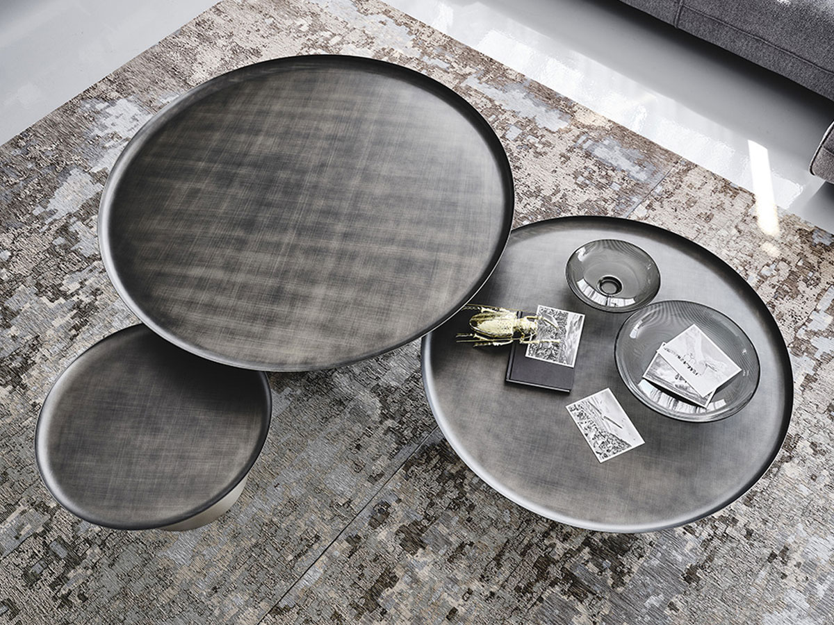 Cattelan Italia Amerigo Coffee Table O 118x38 Brushed Grey