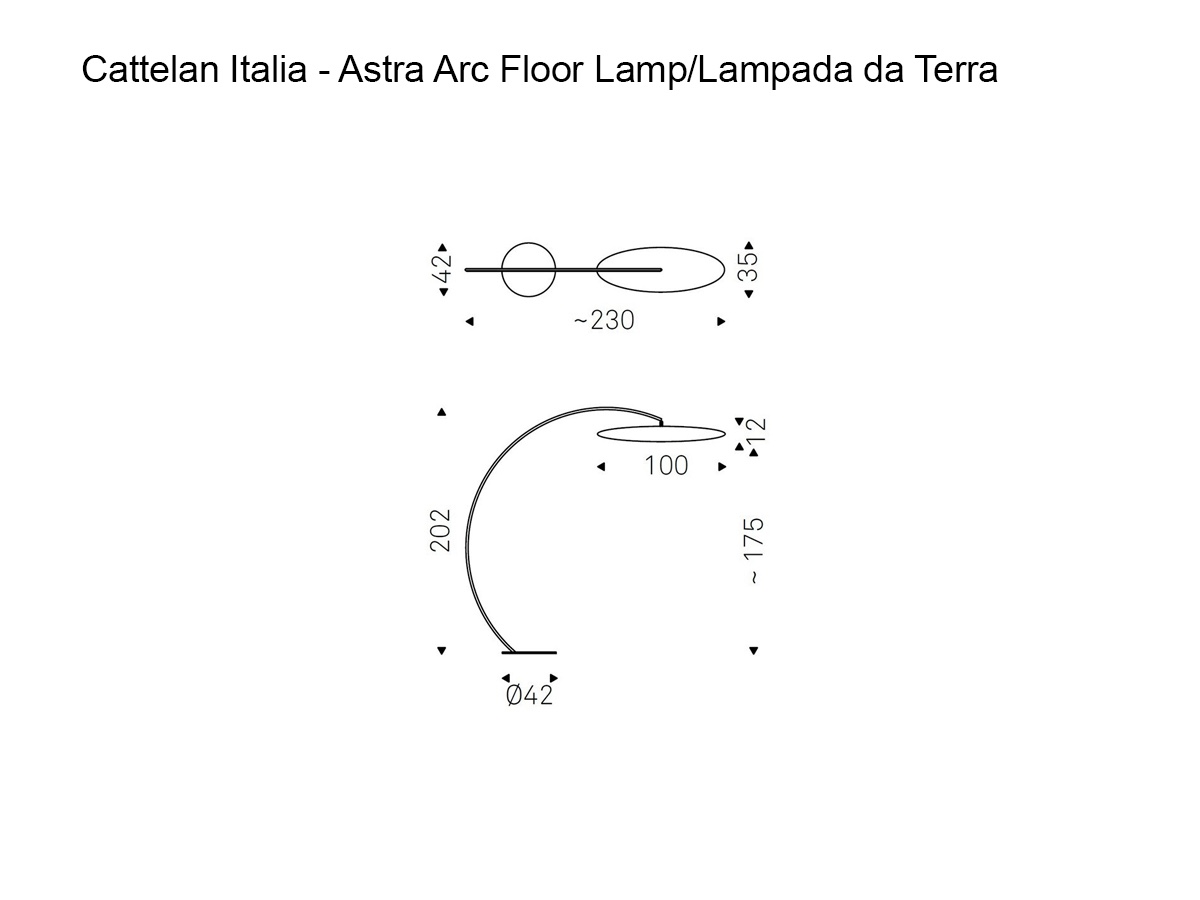 Cattelan Italia Astra Arc Floor Lamp