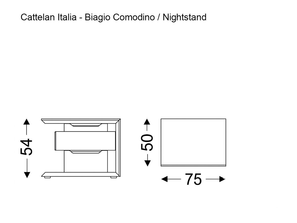 Cattelan Italia Biagio Bedside Table