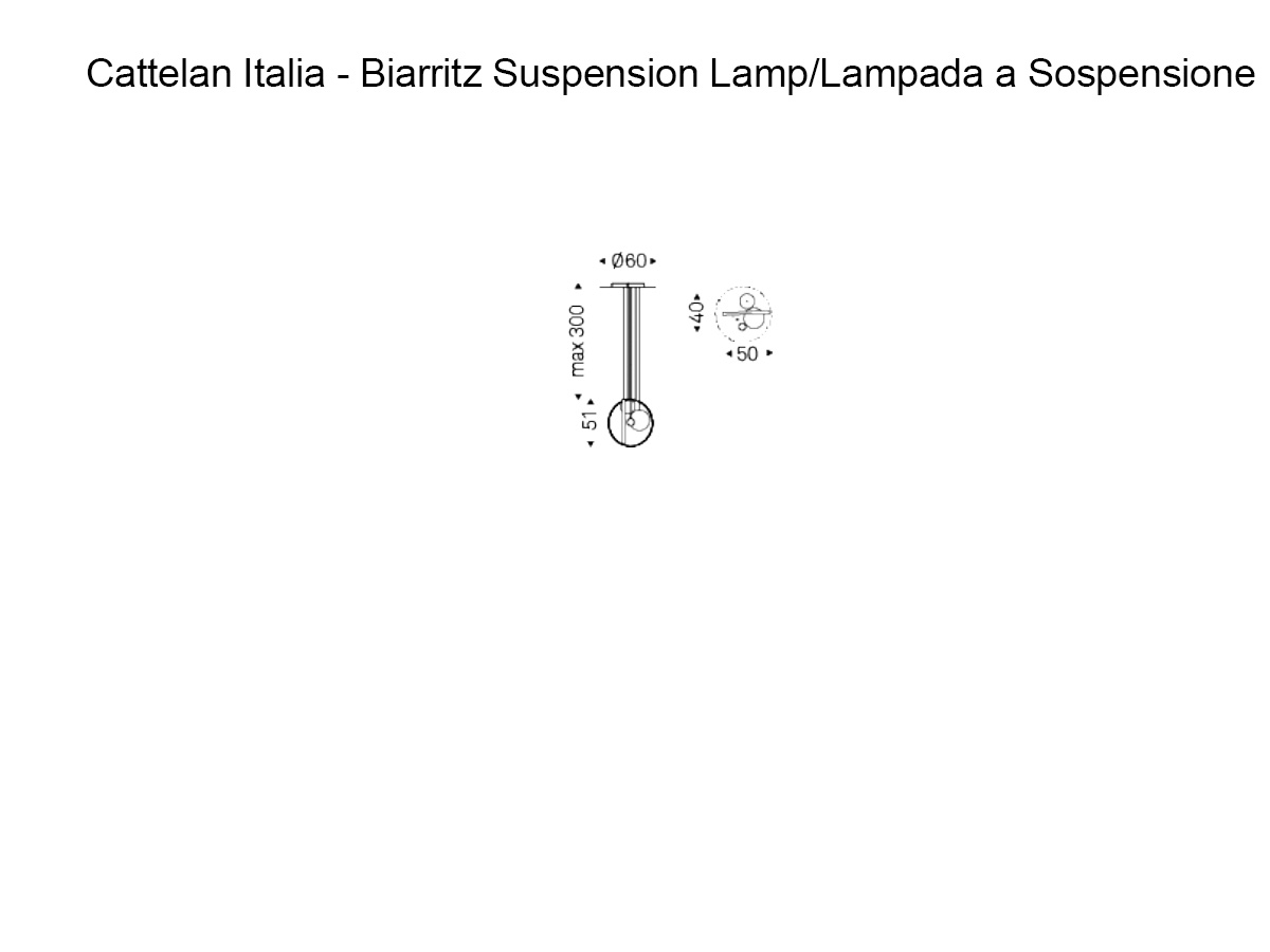 Cattelan Italia Biarritz Suspension Lamp