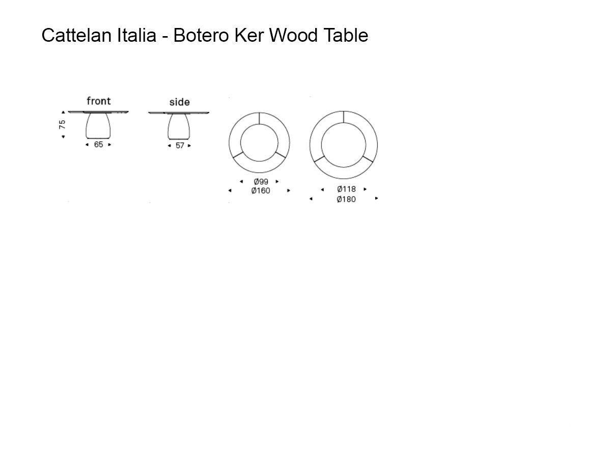 Cattelan Italia Botero Ker Wood Round Table