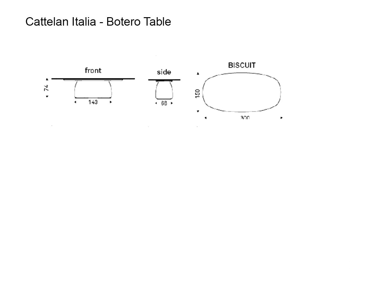 Cattelan Italia Botero Ceramic Table L 300 Cm