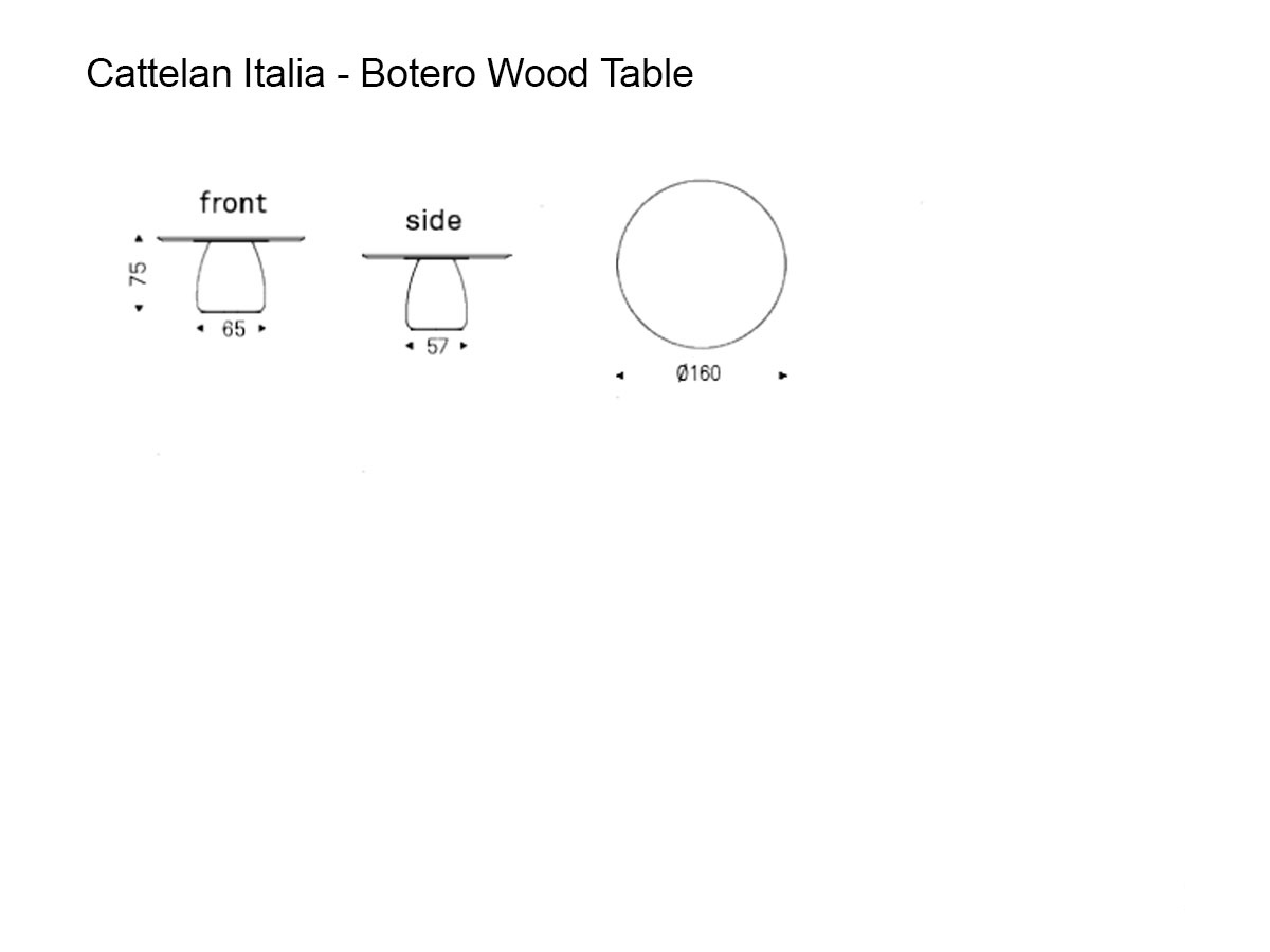 Cattelan Italia Botero Wood Round Table O 160 Cm