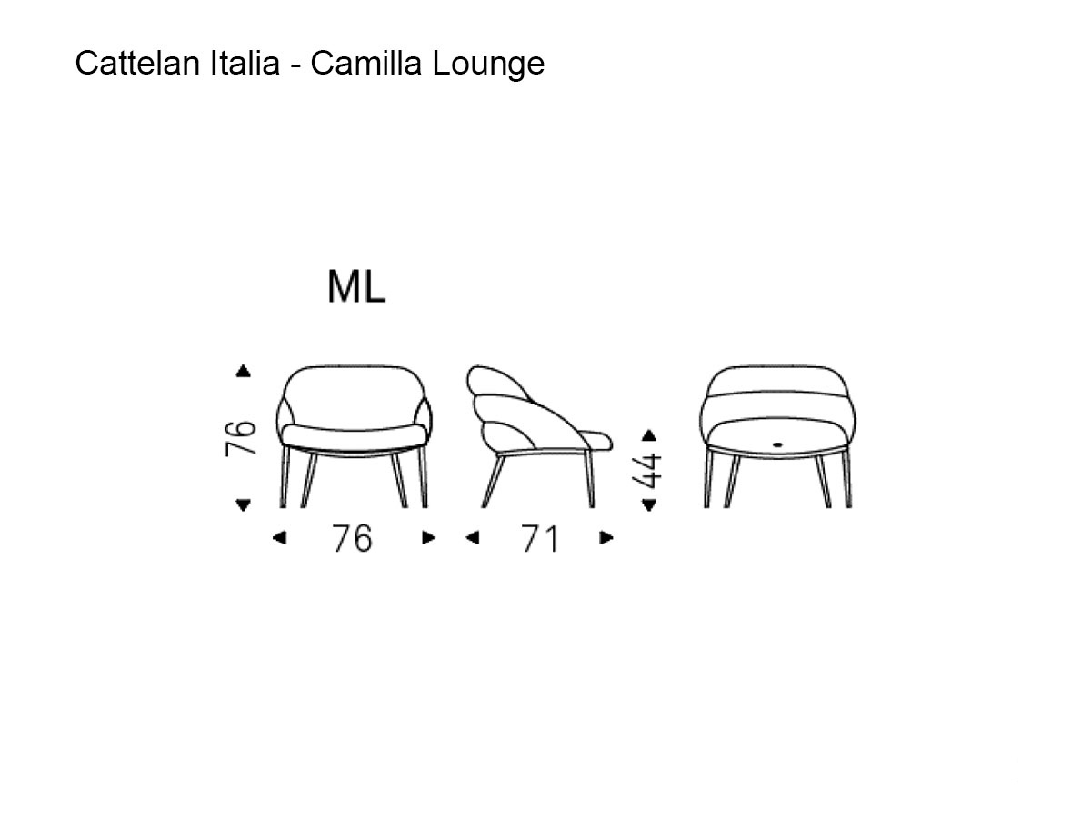 Cattelan Italia Camilla Lounge Ml Armchair