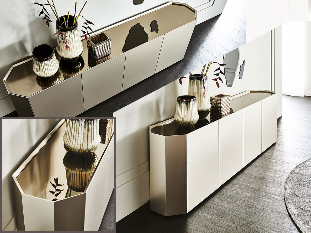 Cattelan Italia Chelsea Sideboard Titanium Bronze Mirrored