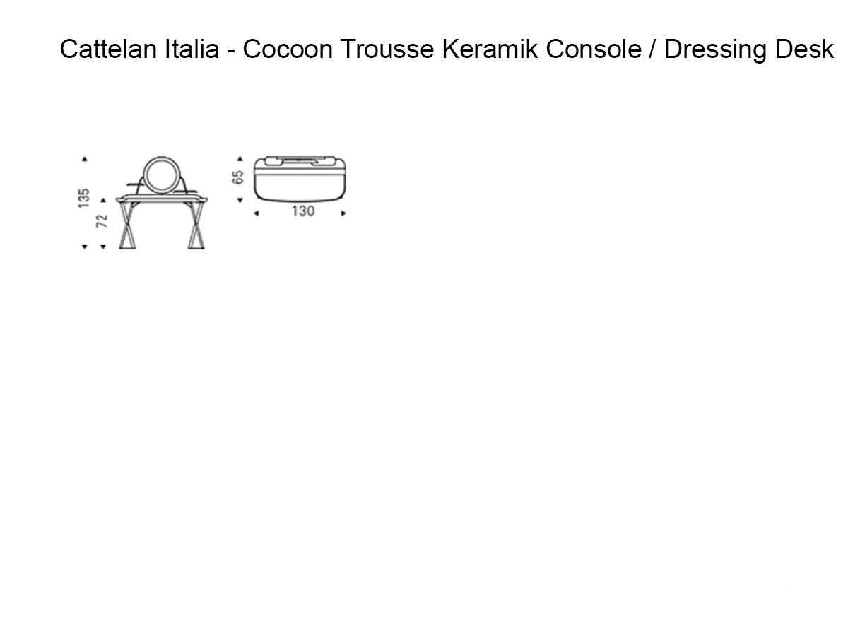 Cattelan Italia Cocoon Trousse Keramik Dressing Desk