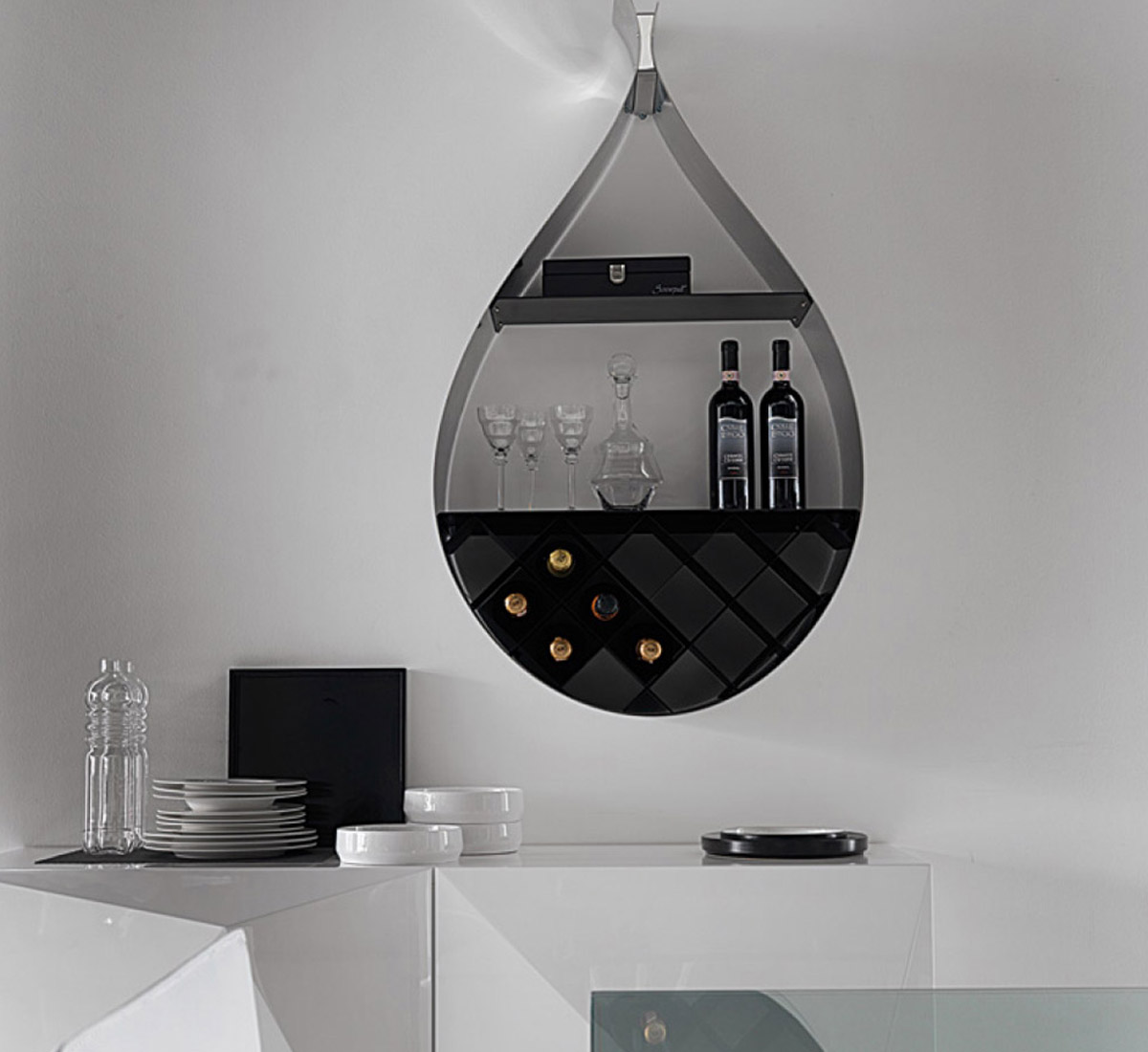 Cattelan Italia Drop Bookshelf Bottleholder