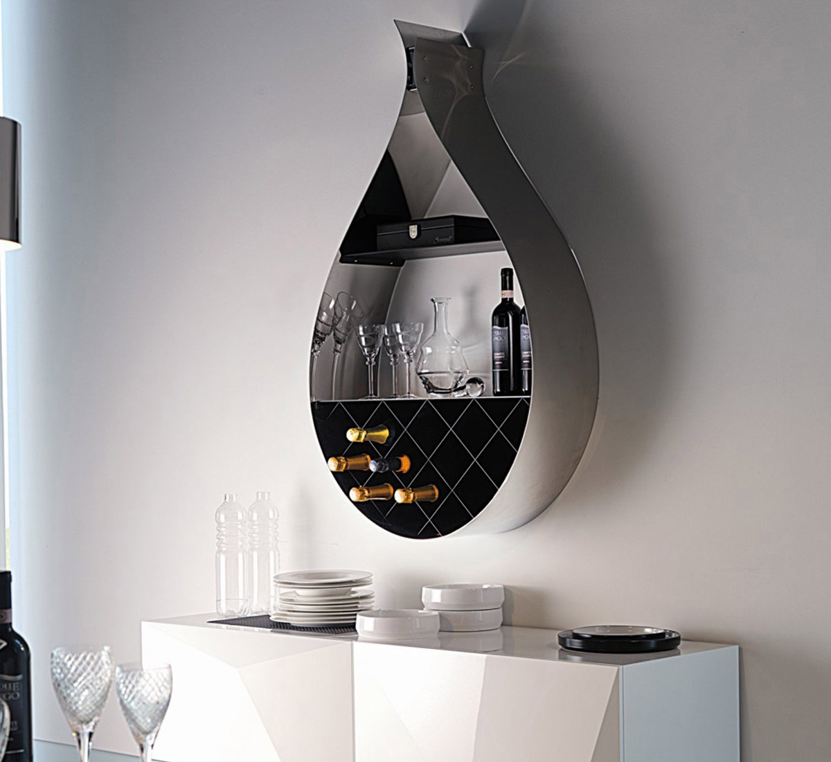 Cattelan Italia Drop Bookshelf Bottleholder