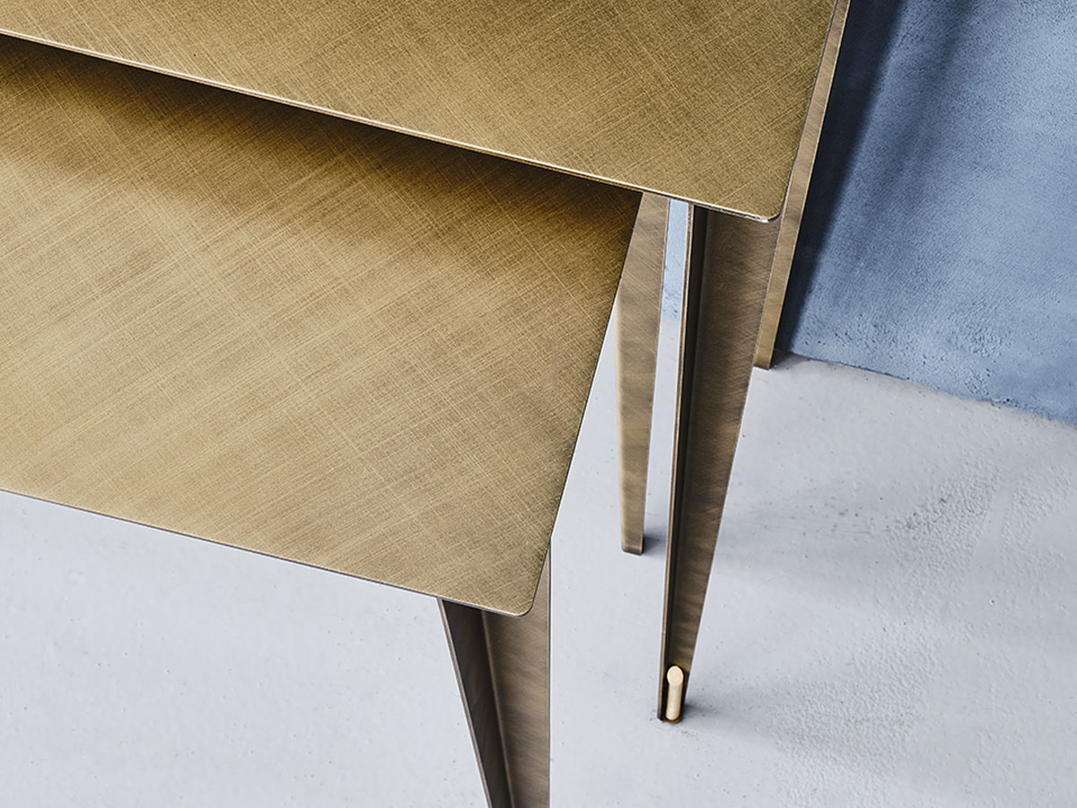 Cattelan Italia Etoile Console 120 Set Of 2 Brushed Brass