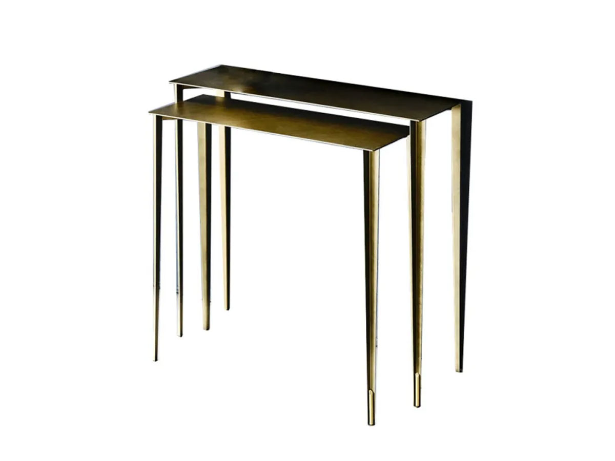 Cattelan Italia Etoile Console 120 Set Of 2 Brushed Brass