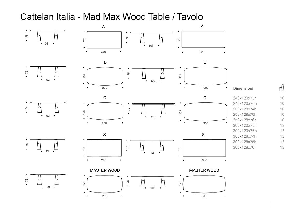 Cattelan Italia Mad Max Wood Table