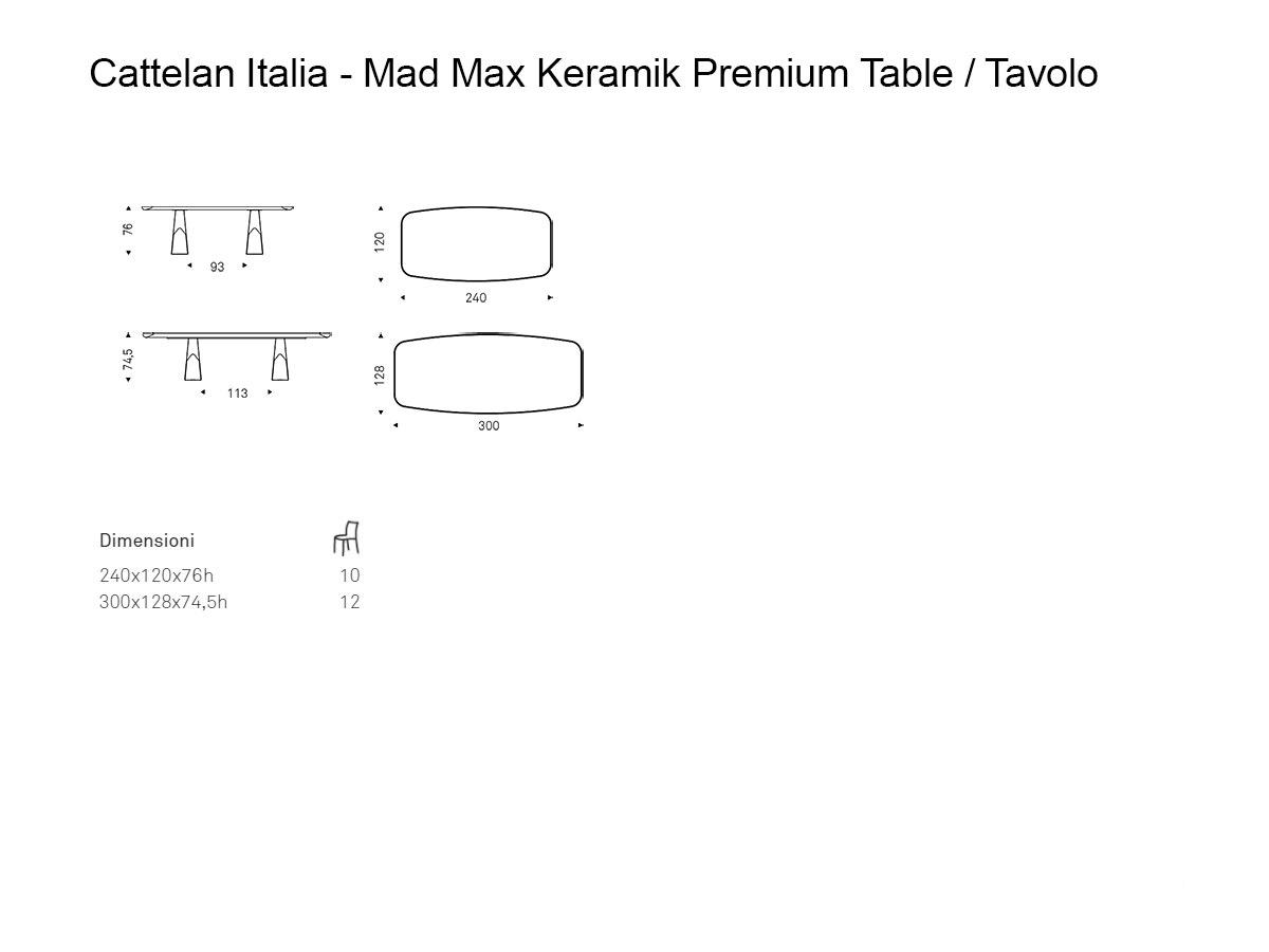 Cattelan Italia Mad Max Keramik Premium Table