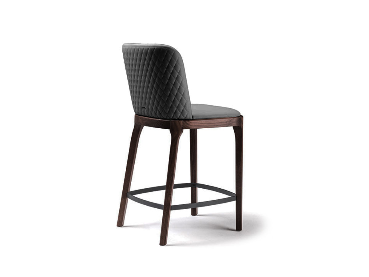 Cattelan Italia Magda Couture Stool Frrb Leather 952 Smoke