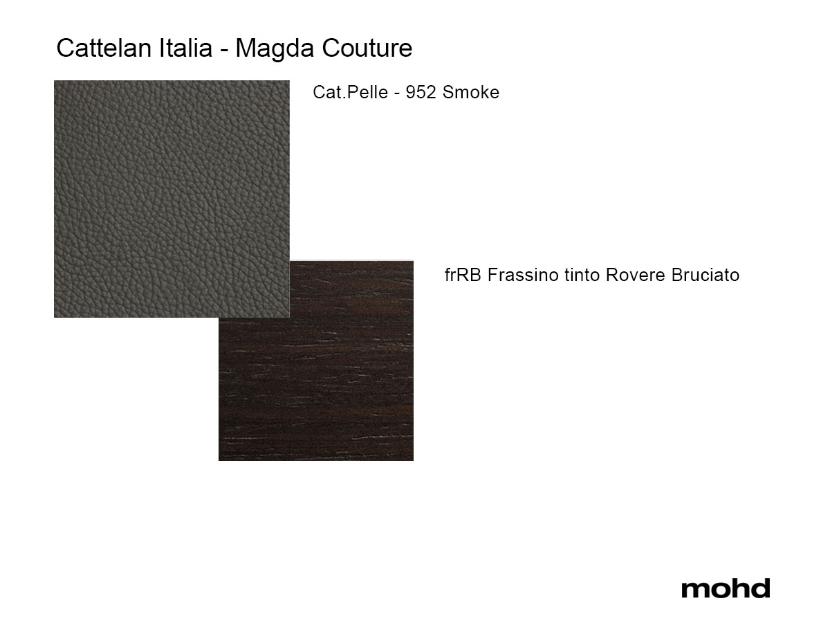 Cattelan Italia Magda Couture Stool Frrb Leather 952 Smoke