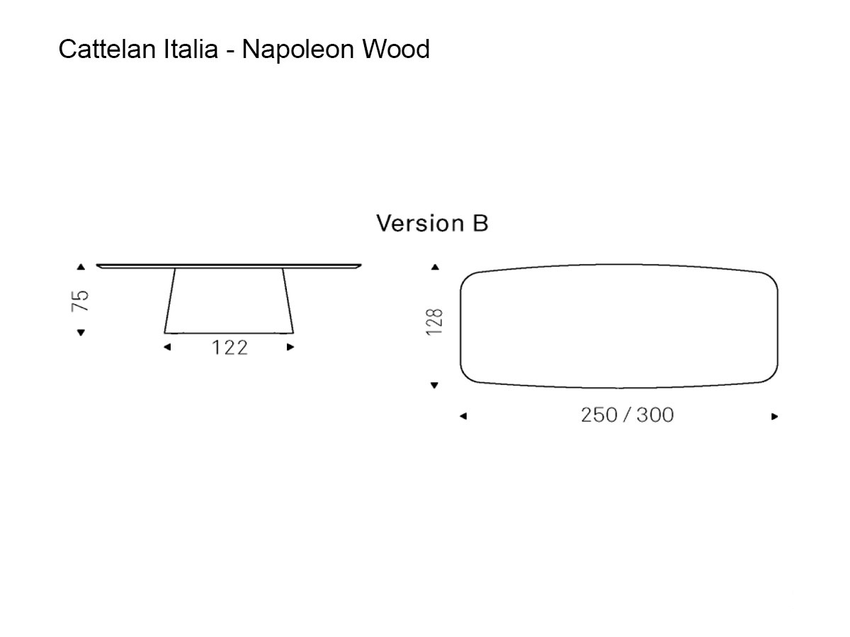 Cattelan Italia Napoleon Wood Table Top B