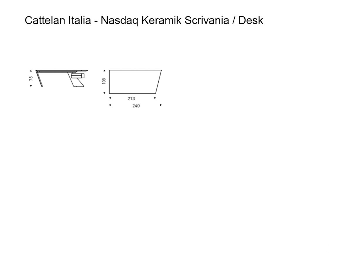 Cattelan Italia Nasdaq Keramik Desk