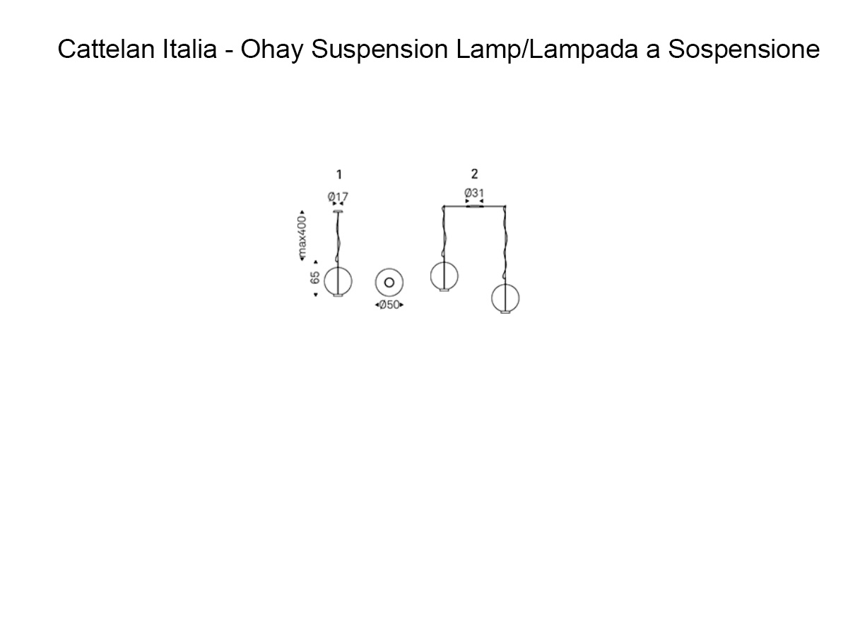 Cattelan Italia Ohay Suspension Lamp