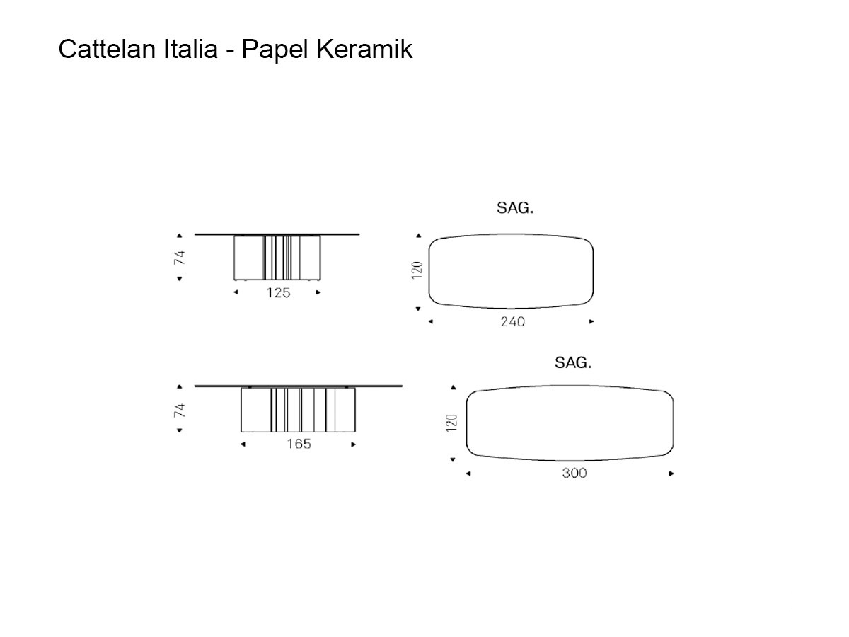 Cattelan Italia Papel Keramik Table