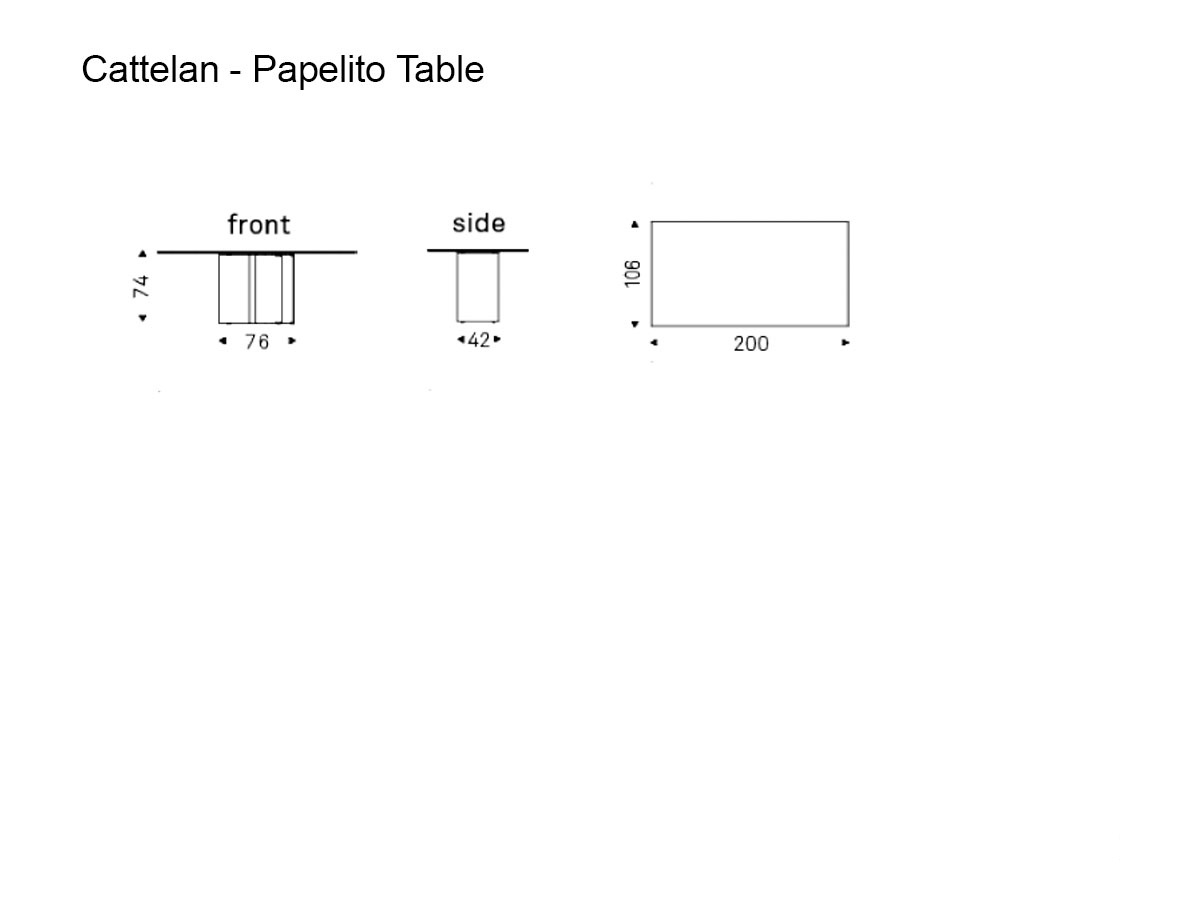 Cattelan Italia Papelito Rectangular Table Keramik