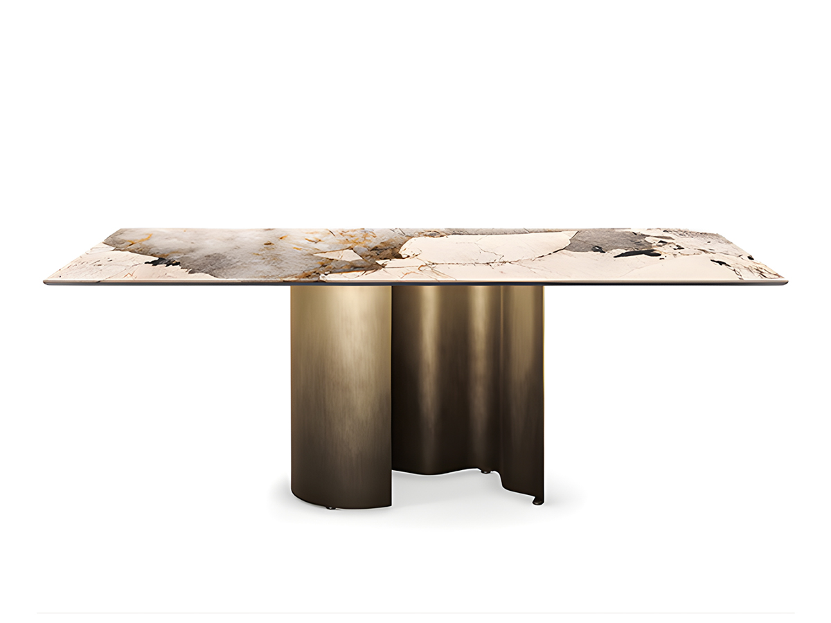 Cattelan Italia Papelito Keramik Table Rectangular Oxybrass Km14 Corcovado
