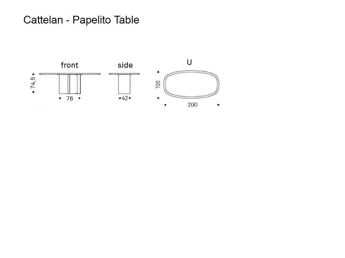 Cattelan Italia Papelito Table L 200 Cm Wood