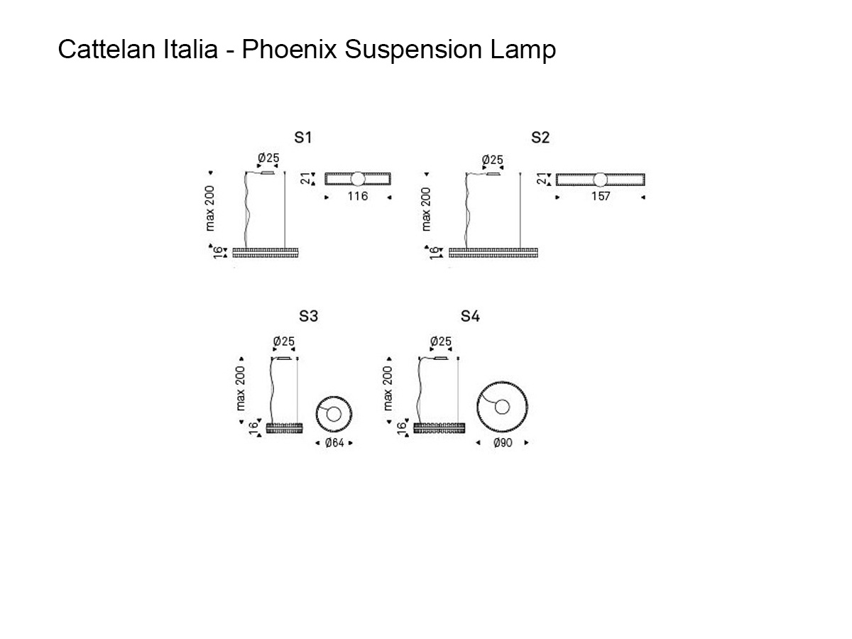 Cattelan Italia Phoenix Suspension Lamp