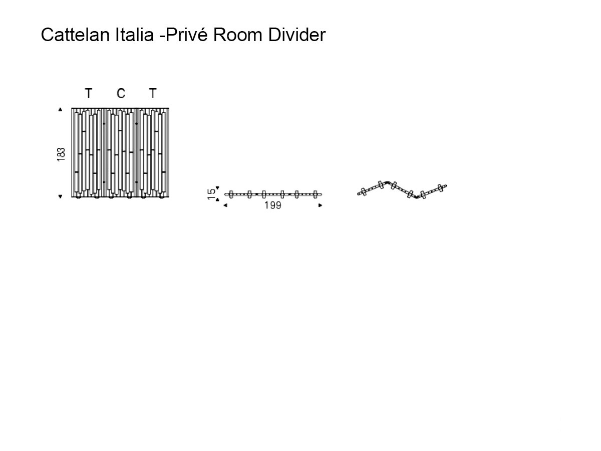 Cattelan Italia Prive Room Divider L 199 Cm