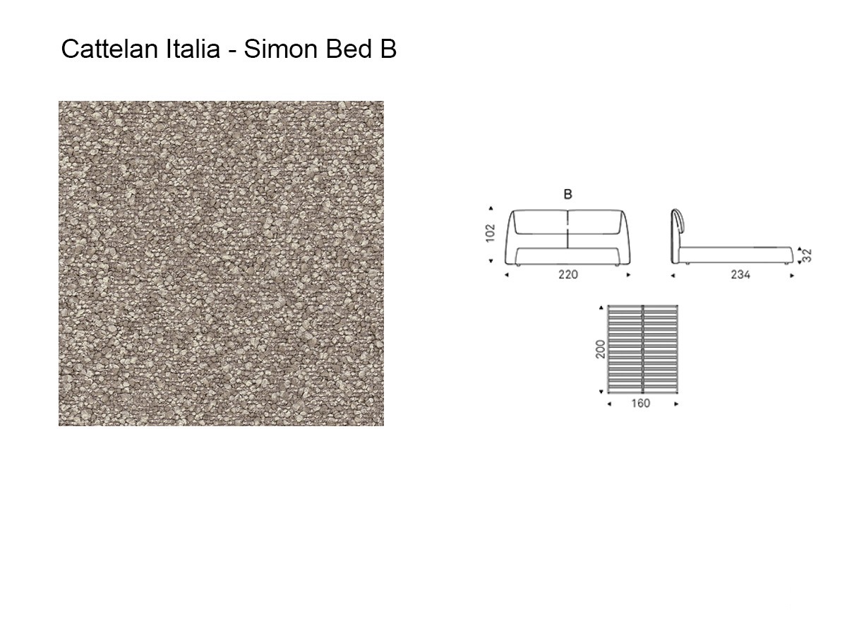 Cattelan Italia Simon B Bed 160 X 200 Cm T40b115