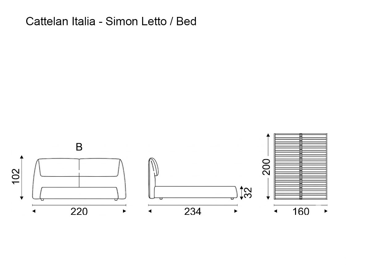 Cattelan Italia Simon Bed