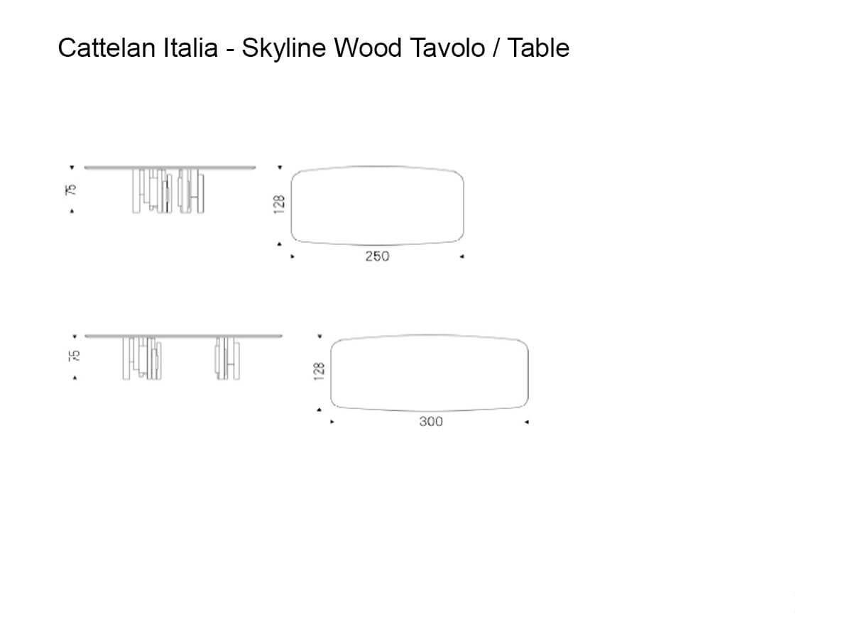 Cattelan Italia Skyline Wood Table