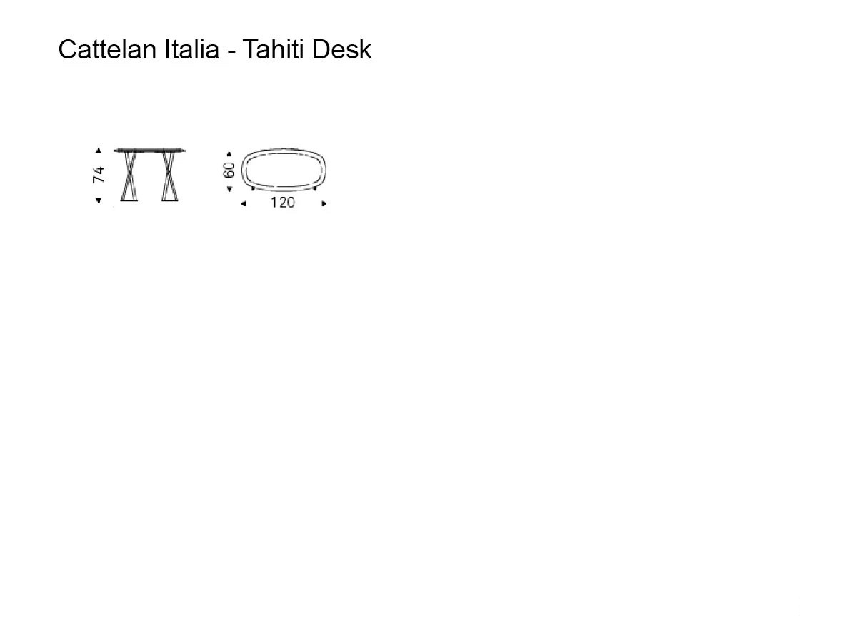 Cattelan Italia Tahiti Desk L 120 Cm