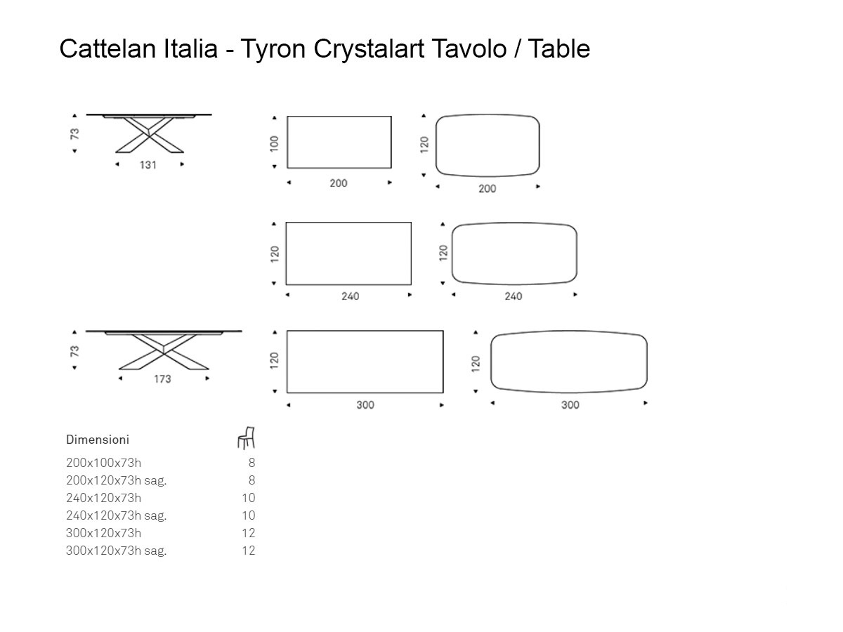 Cattelan Italia Tyron Crystalart Table