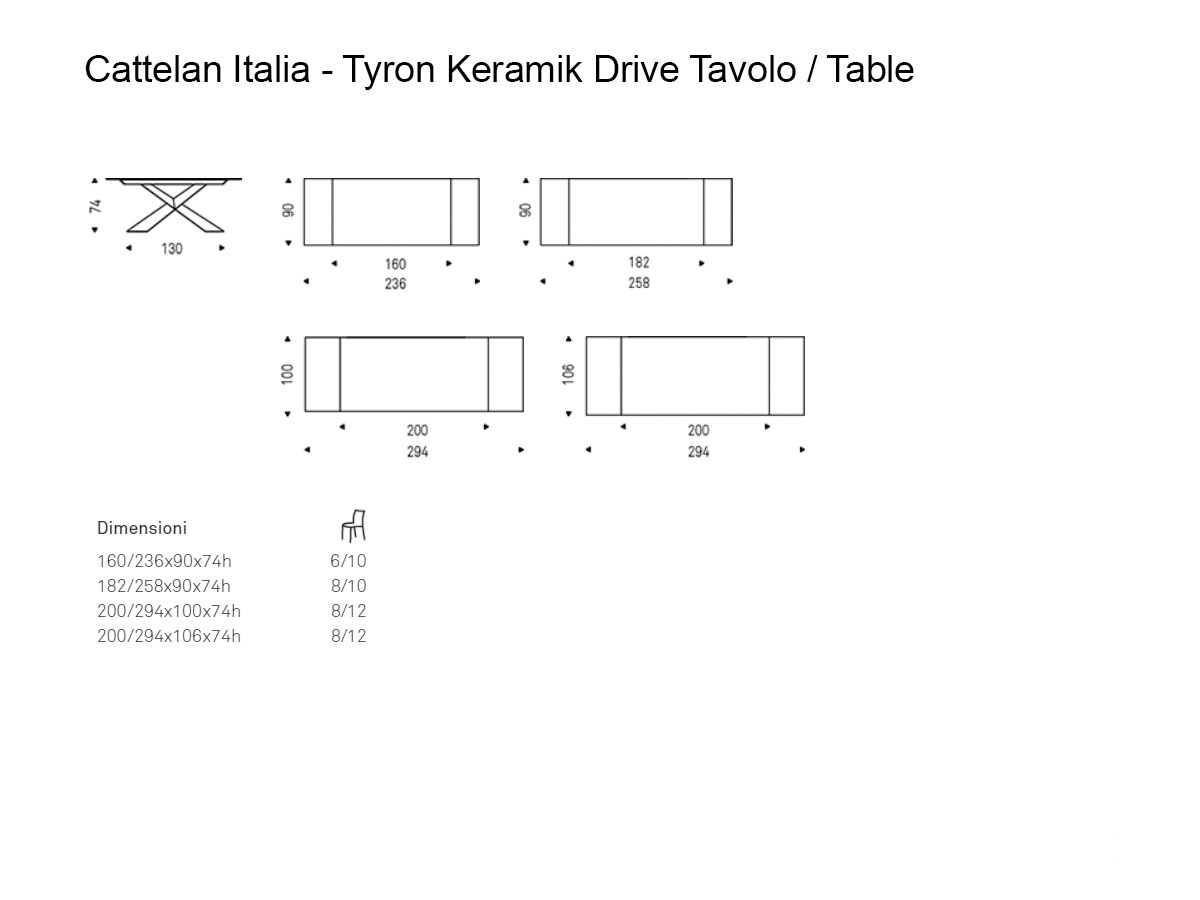 Cattelan Italia Tyron Keramik Drive Extendible Table