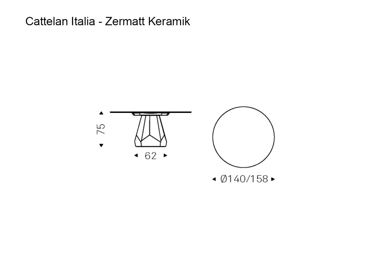 Cattelan Italia Zermatt Keramik Round Table