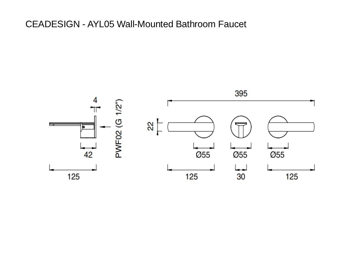 CEADESIGN Ayl05 Wall Mounted Bathroom Faucet